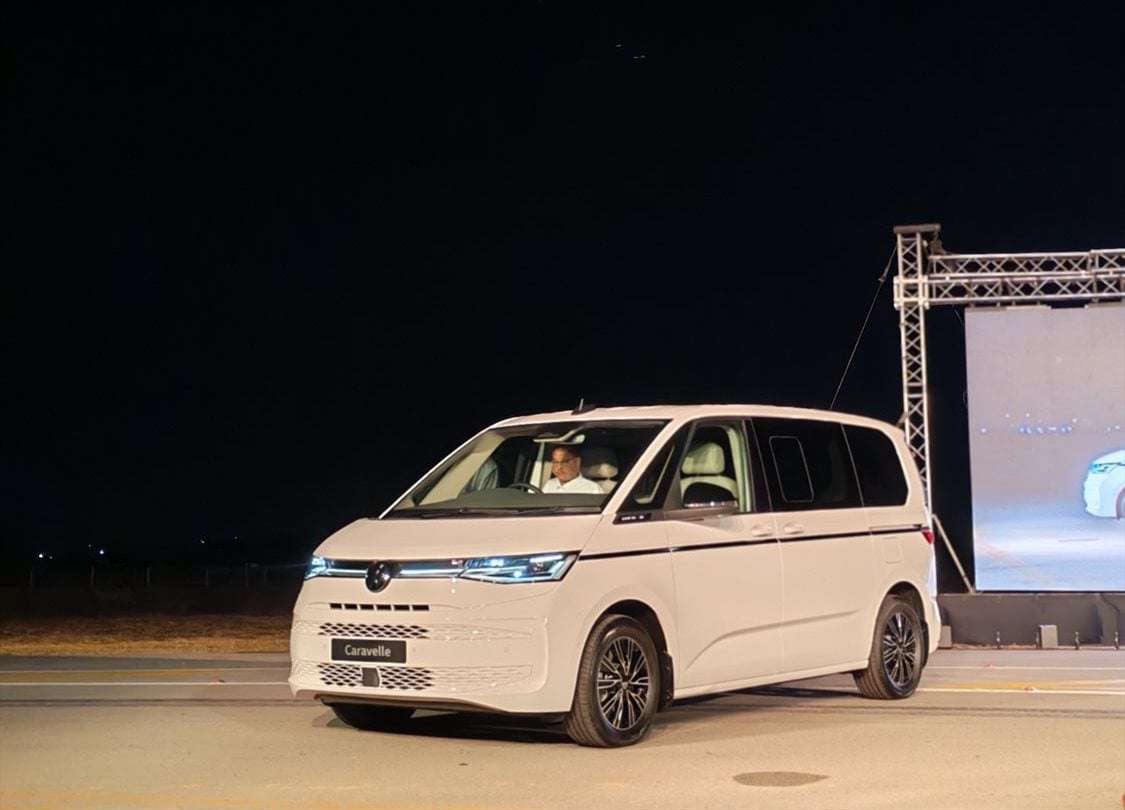 A plug-in hybrid Caravelle unveiled at the VW Indaba, set for mid 2026 in SA | Image credit: Imran Salie