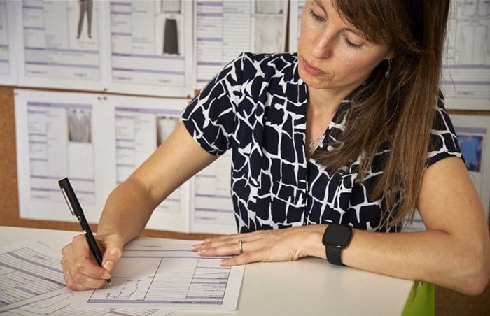 Nicole Hapgood-Strikland at her table. Image supplied