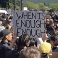 The anti-femicide demonstration in Cape Town, South Africa, following the death of Uyinene Mrwetyana outside the Houses of Parliament whilst President Cyril Ramaphosa gives a speech. Image credit: , , via Wikimedia Commons