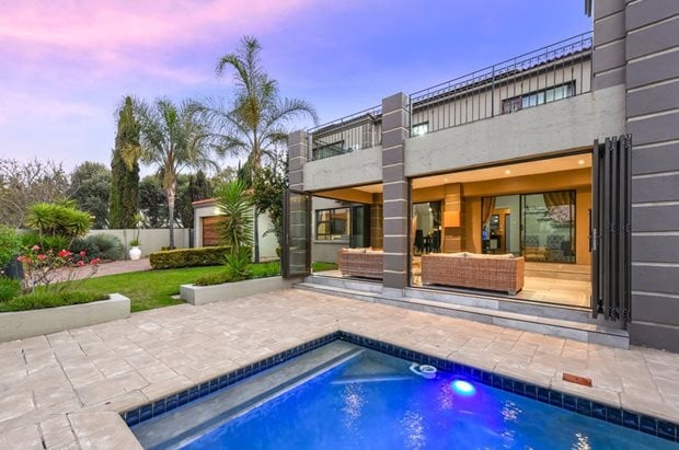 Source: Supplied. Broadacres, Fourways R3.98m home for sale: This upmarket, four-bedroom home in a sought-after estate in Broadacres, Fourways, is priced at R3.98 million through Pam Golding Properties. Only about 15 minutes from Lanseria Airport, Broadacres is close to Fourways Life Hospital, good schools and shopping facilities.