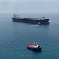 Drone view of oil tanker Helga berthed at one of Iraq's southern offshore oil terminals near Basra as it prepares to load crude oil, becoming the second vessel to arrive since the closure of the Strait of Hormuz. Image credit: Reuters/Mohammed Aty/File Photo