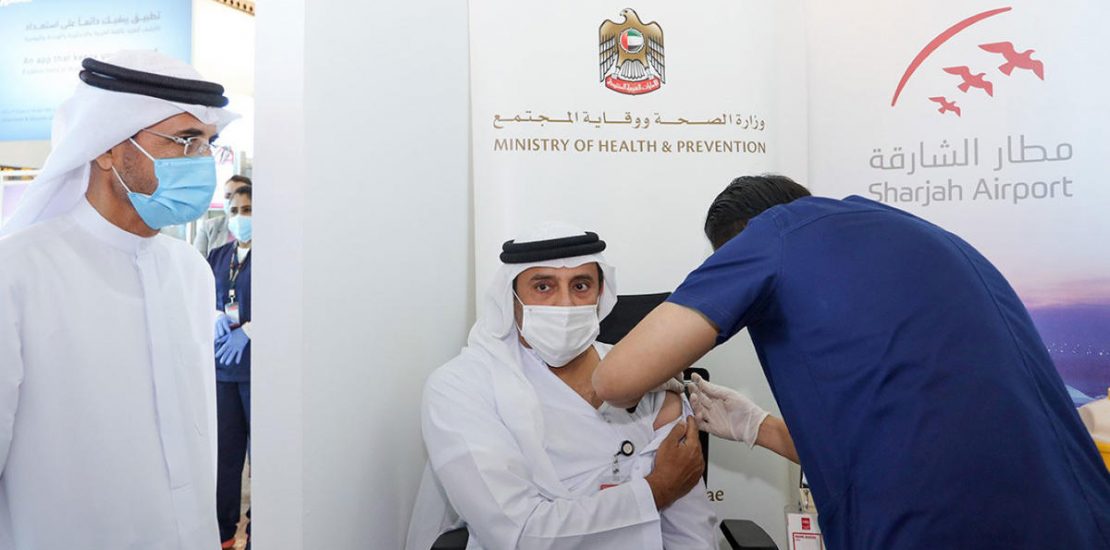 Frontline staff at Sharjah Airport receive coronavirus vaccine